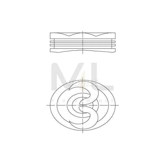 MAHLE ORIGINAL 049 27 00 Piston 76,7 mm, without cooling duct | ML Performance Car Parts
