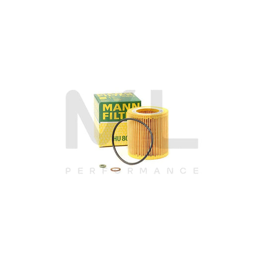MANN-FILTER HU 8011 z Oil Filter with seal, Filter Insert | ML Performance Car Parts