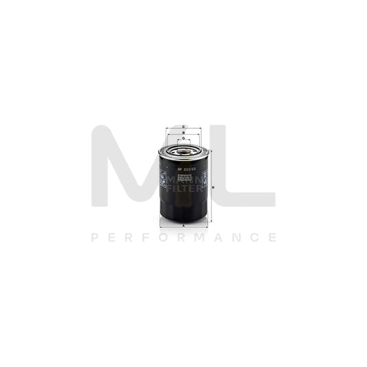 MANN-FILTER WP 928/83 Oil Filter Spin-on Filter, with one anti-return valve | ML Performance Car Parts