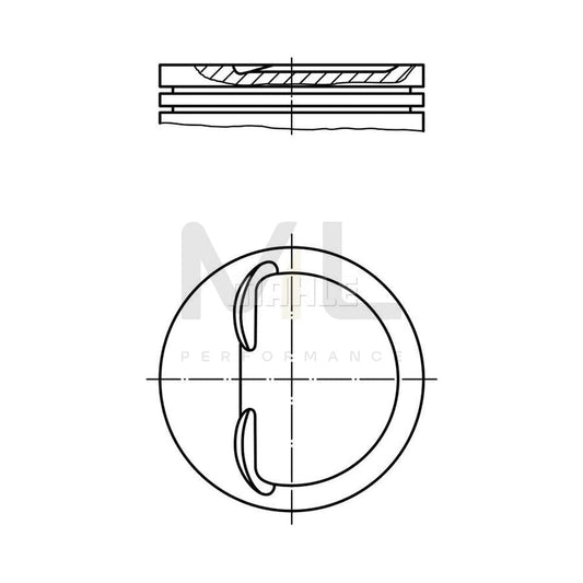 MAHLE ORIGINAL 448 11 02 Piston 76,6 mm, without cooling duct | ML Performance Car Parts