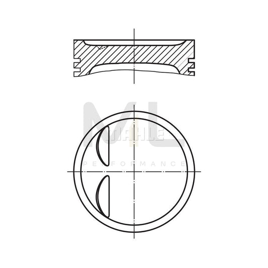 MAHLE ORIGINAL 081 PI 00110 001 Piston 77,25 mm, with piston rings, without cooling duct | ML Performance Car Parts