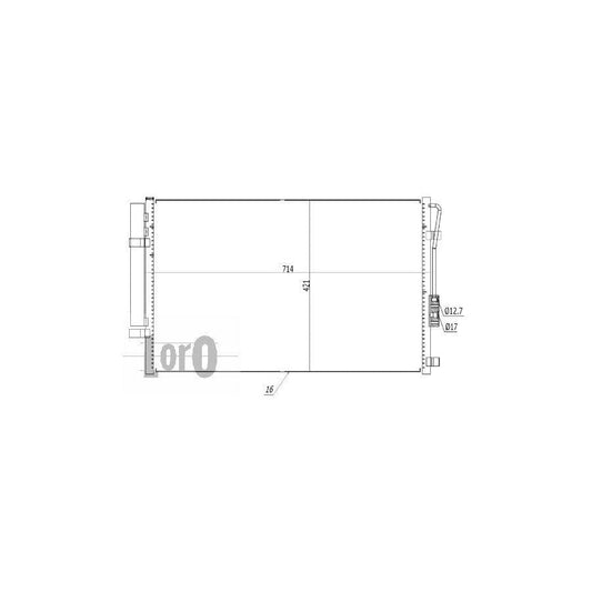 Abakus 0190160034 Air Conditioning Condenser For Hyundai Santa Fé Iii (Dm) | ML Performance UK