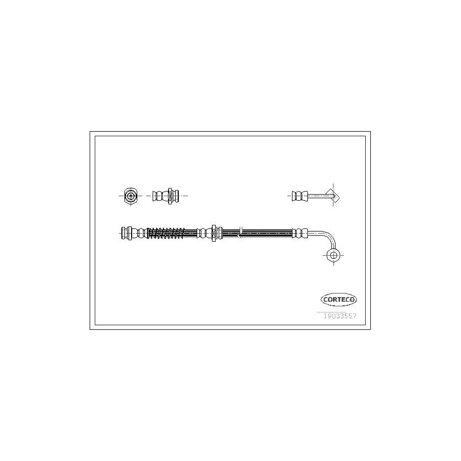 Corteco 19033557 Brake Hose For Kia Picanto I (Sa) | ML Performance UK