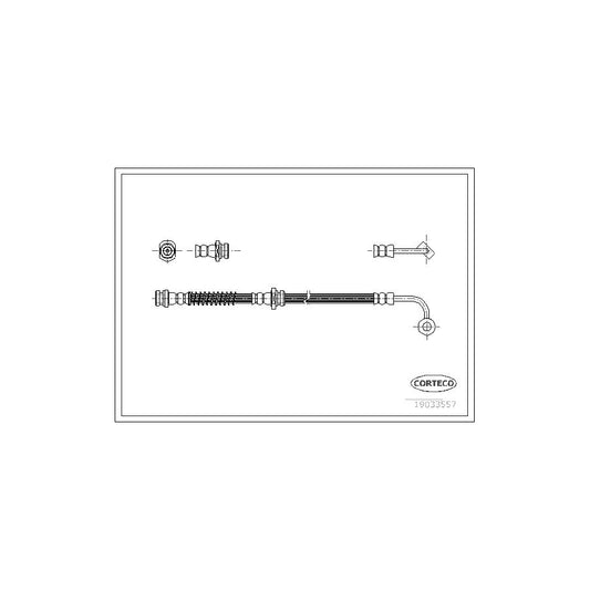 Corteco 19033557 Brake Hose For Kia Picanto I (Sa) | ML Performance UK