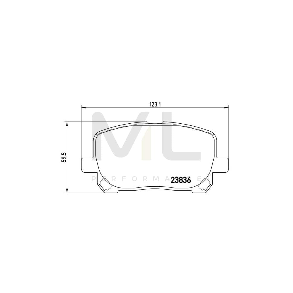 Brembo P 83 061 Brake Pad Set With Acoustic Wear Warning | ML Performance Car Parts