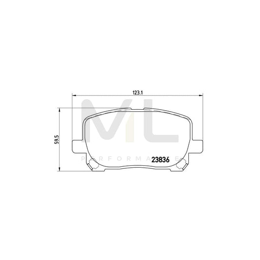 Brembo P 83 061 Brake Pad Set With Acoustic Wear Warning | ML Performance Car Parts