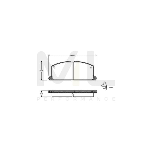 Bosch 0986Tb2086 Brake Pad Set Excl. Wear Warning Contact, With Accessories  | ML Performance Car Parts