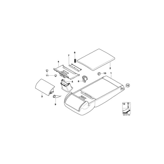 Genuine BMW 52209129144 E61 Cover F Cup Holder NATURBRAUN (Inc. 530i, 530xd & 545i) | ML Performance UK