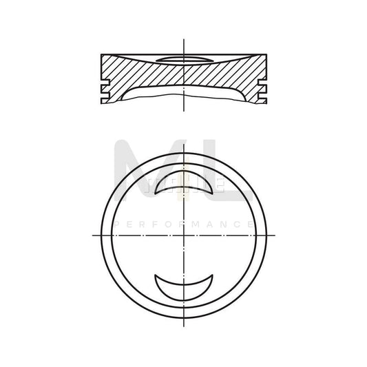 MAHLE ORIGINAL 033 99 02 Piston 83,01 mm, without cooling duct | ML Performance Car Parts