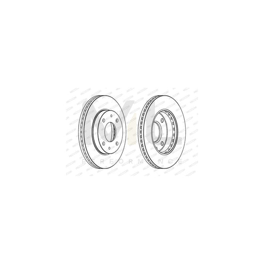 FERODO PREMIER DDF1614 Brake Disc for KIA Magentis I (GD, MS) Vented, with bolts/screws | ML Performance Car Parts