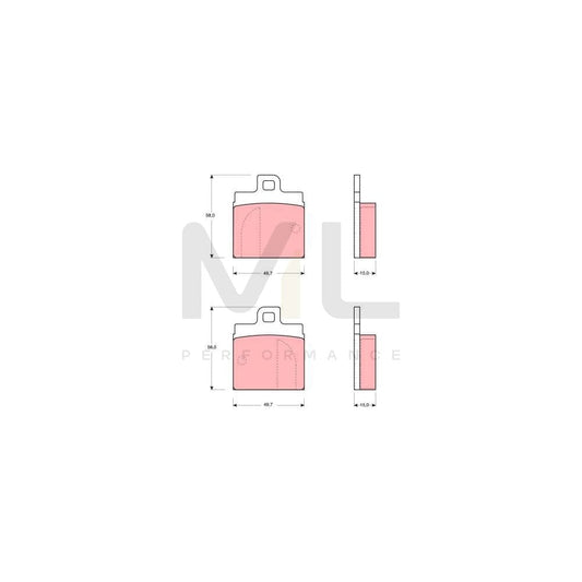 TRW Gdb143 Brake Pad Set For Alfa Romeo Alfasud Not Prepared For Wear Indicator | ML Performance Car Parts
