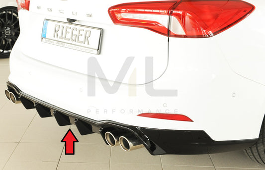 Rieger 00088243 Ford DEH Focus 4 Rear Diffuser (Inc. Focus 4 ST) 1 | ML Performance UK Car Parts