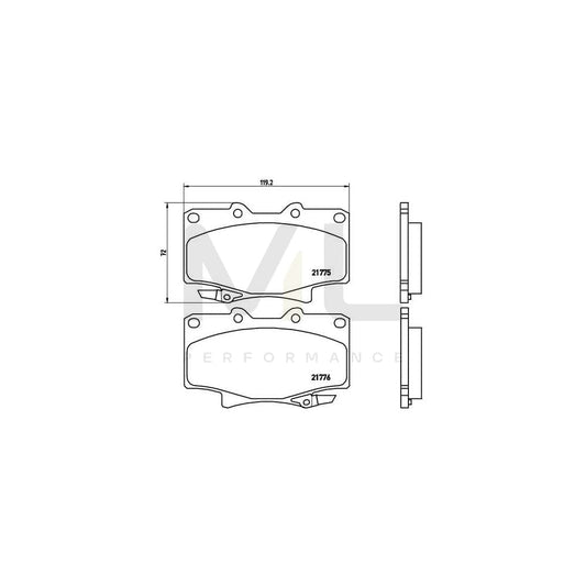 Brembo P 83 025 Brake Pad Set With Acoustic Wear Warning | ML Performance Car Parts