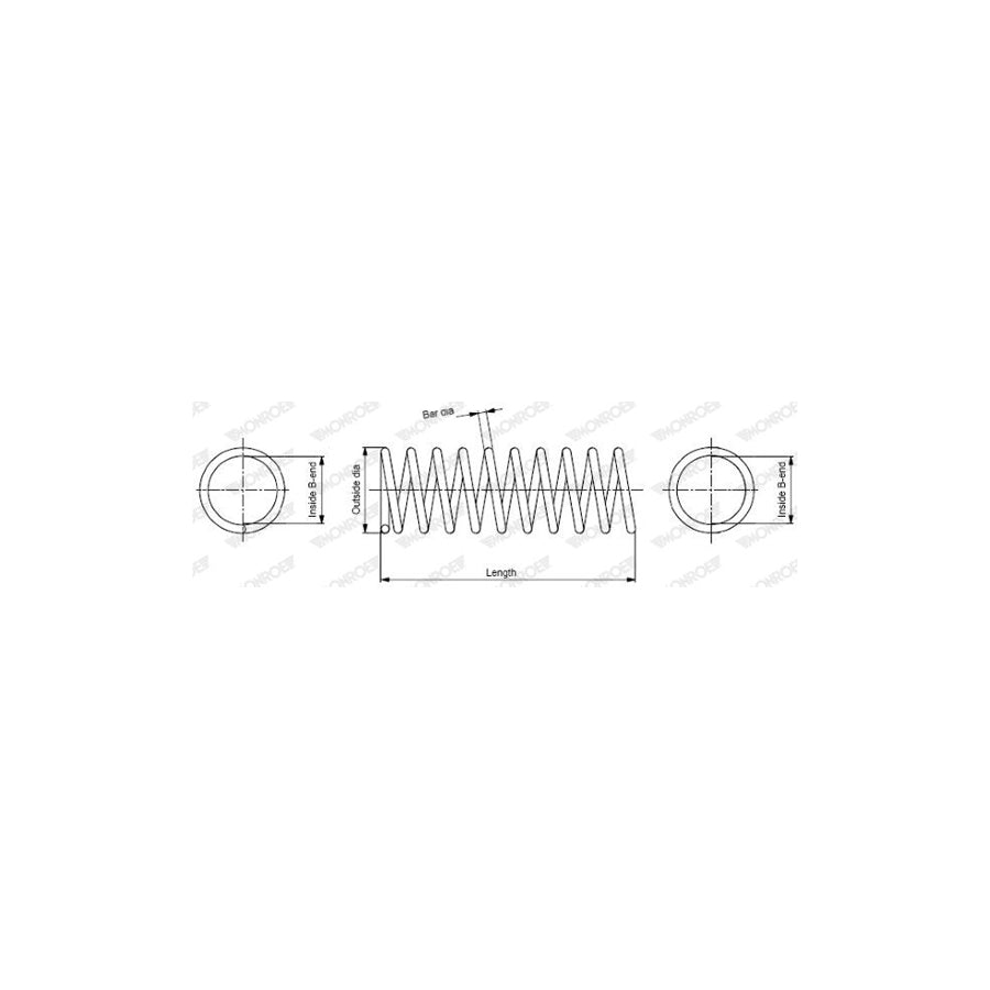 Monroe SP1178 Coil Spring For Ford Transit Mk3 Platform / Chassis (Ve64)