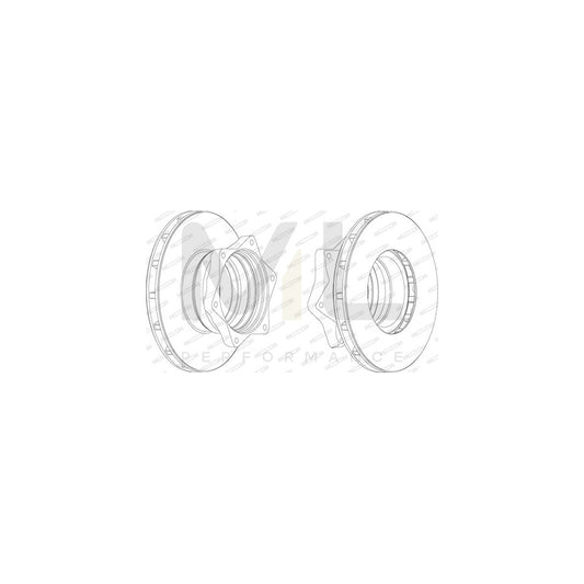 FERODO PREMIER FCR164A Brake Disc suitable for MERCEDES-BENZ VARIO Vented | ML Performance Car Parts