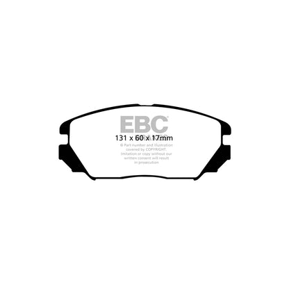 EBC DP21757 Hyundai Greenstuff Front Brake Pads - Akebono Caliper (Inc. Grandeur, Sonata, Tucson) 2 | ML Performance UK Car Parts