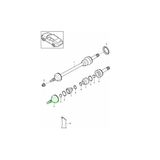 Genuine Porsche Cv Joint Outer Porsche 970 Panamera | ML Performance UK Car Parts