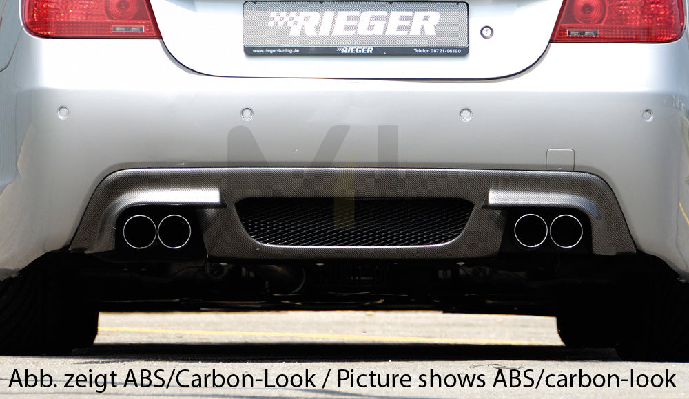 Rieger 00053605 BMW 5 Series E60 E61 Rear Diffuser 1 | ML Performance UK Car Parts