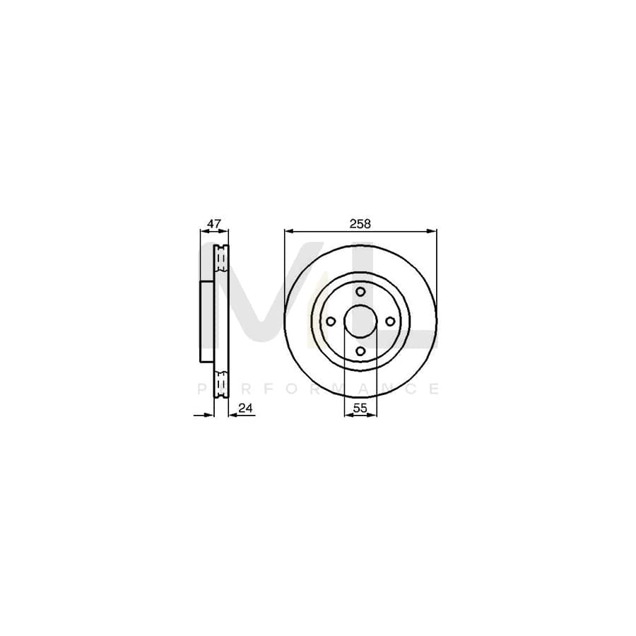 BOSCH 0 986 478 989 Brake Disc for MAZDA 323 Internally Vented, Vented, Oiled | ML Performance Car Parts
