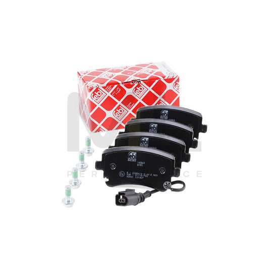 Febi Bilstein 16860 Brake Pad Set Rear Axle, Incl. Wear Warning Contact, With Bolts/Screws | ML Performance Car Parts