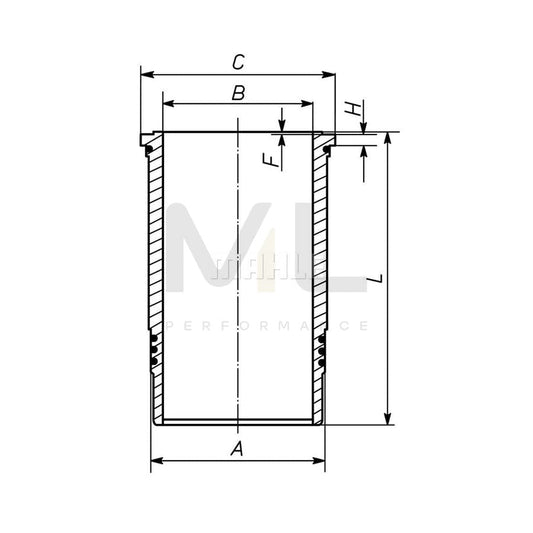 MAHLE ORIGINAL 454 WN 01 00 Cylinder Sleeve 110,0mm | ML Performance Car Parts