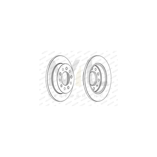 FERODO PREMIER DDF1955 Brake Disc Solid, without bolts/screws | ML Performance Car Parts