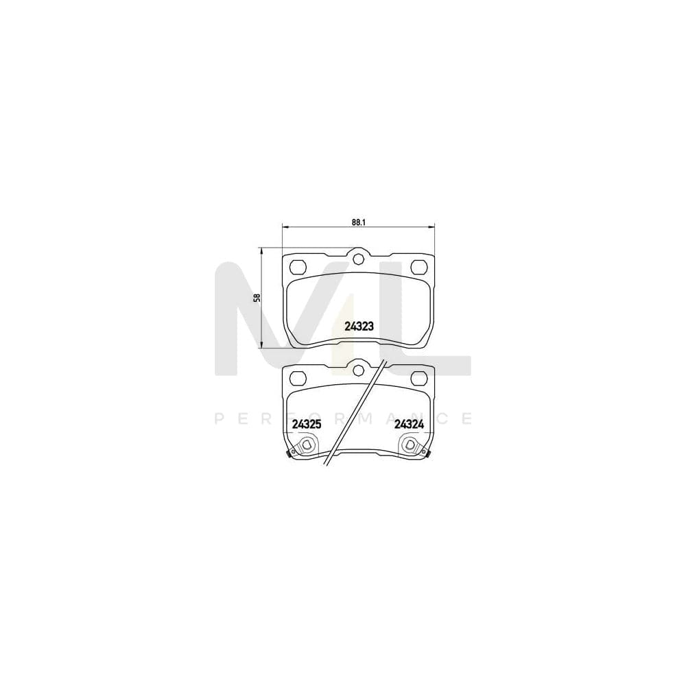 Brembo P 83 073 Brake Pad Set With Acoustic Wear Warning | ML Performance Car Parts