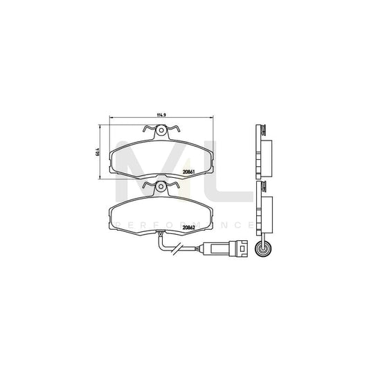 Brembo P 24 014 Brake Pad Set With Brake Caliper Screws | ML Performance Car Parts