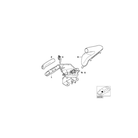 Genuine BMW 34416753617 E52 Leather Handbrake Lever CREMATA (Inc. ALPINA V8 & Z8) | ML Performance UK Car Parts