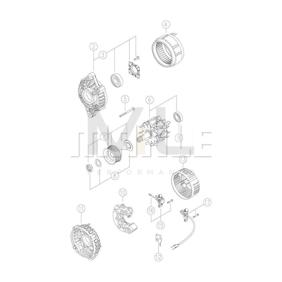 MAHLE ORIGINAL MG 576 Alternator 14V, 120A | ML Performance Car Parts