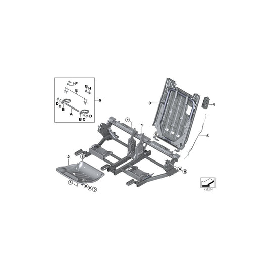 Genuine BMW 52306983890 F15 F46 Locking Mechanism SCHWARZ (Inc. 220i, X5 3.5d & 220dX) | ML Performance UK