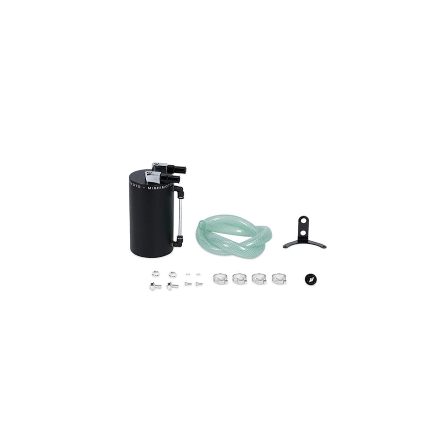 Mishimoto MMOCC-LAWBK Large Aluminum Oil Catch Can - Wrinkle Black