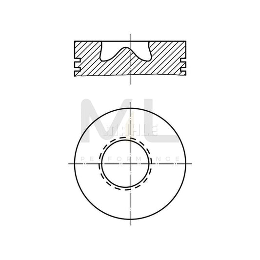 MAHLE ORIGINAL 015 04 02 Piston for FORD TRANSIT 94,67 mm, with piston ring carrier | ML Performance Car Parts