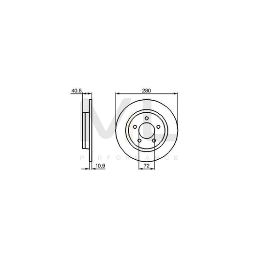 BOSCH 0 986 479 181 Brake Disc Solid, Oiled | ML Performance Car Parts