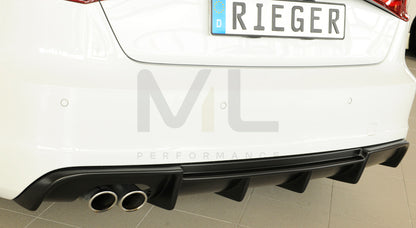 Rieger 00056804 Audi 8V A3 Rear Diffuser 5 | ML Performance UK Car Parts