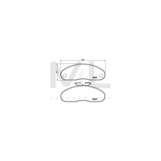 Brembo P B7 001 Brake Pad Set Excl. Wear Warning Contact | ML Performance Car Parts