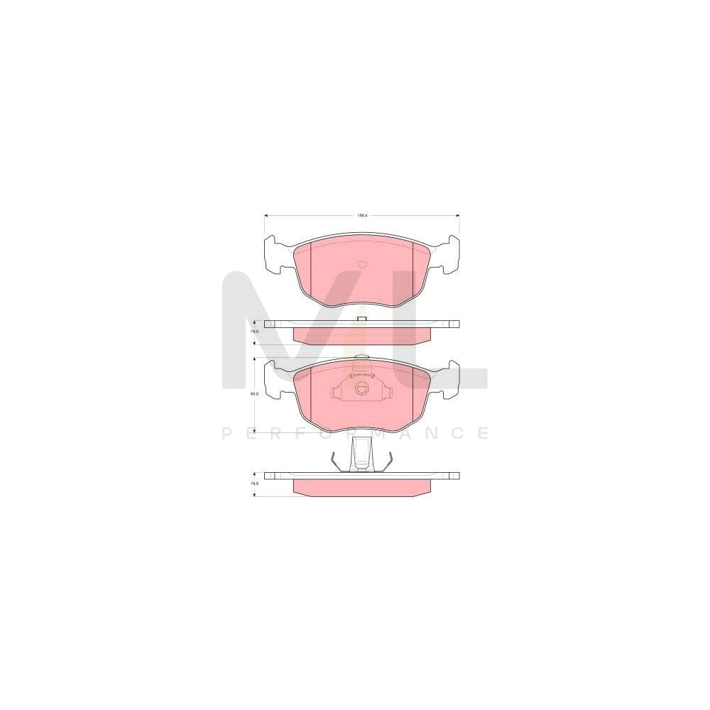 TRW Gdb1618 Brake Pad Set Not Prepared For Wear Indicator | ML Performance Car Parts