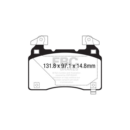 EBC DP23028 Opel Tesla Vauxhall Greenstuff Front Brake Pads - Brembo Caliper 2 | ML Performance UK Car Parts