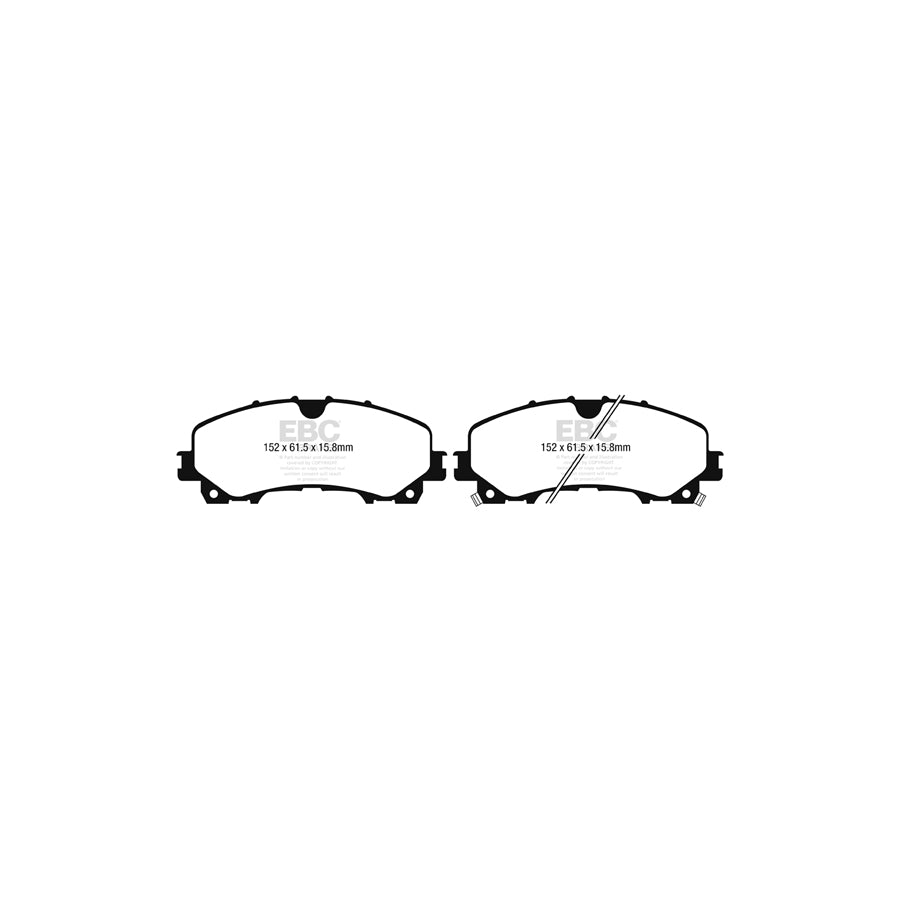 EBC DP23036 Infiniti Greenstuff Front Brake Pads - Akebono Caliper (Inc. Q50 & Q60 Coupe) 2 | ML Performance UK Car Parts