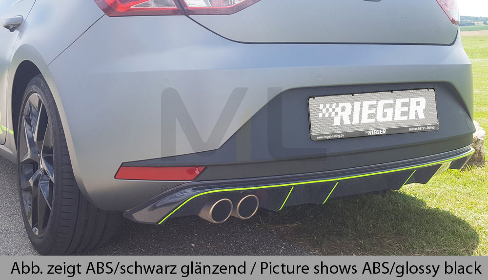 Rieger 00027007 SEAT 5F Leon FR Rear Diffuser 3 | ML Performance UK Car Parts