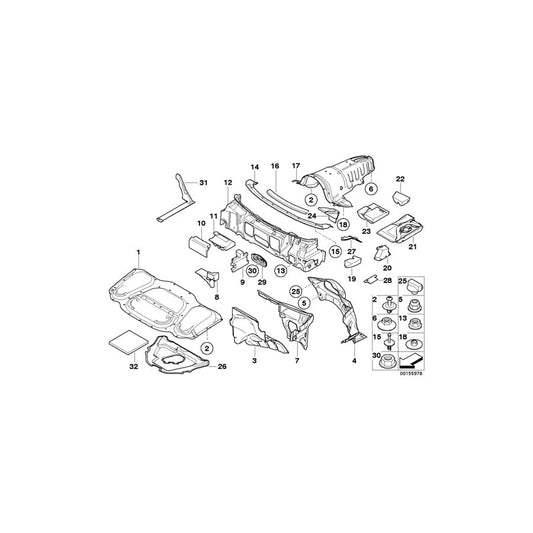 Genuine BMW 51487036665 E66 E67 E65 Filler, Tunnel Rear Left (Inc. 745LiS, 745d & 750Li) | ML Performance UK Car Parts