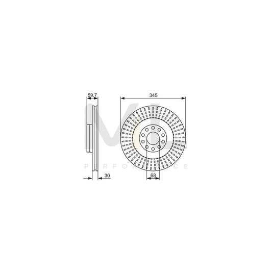 BOSCH 0 986 479 589 Brake Disc for AUDI A8 D2 (4D2, 4D8) Vented, Coated, High-carbon | ML Performance Car Parts