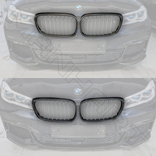 MANHART MH2G1121207 CARBON TWO-PIECE KIDNEY GRILLES FOR BMW G1X 7-SERIES