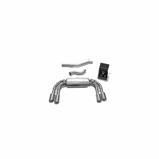 Armytrix VW7R2-QS38C Valvetronic Exhaust System Volkswagen Golf R MK7.5 2016-2019 with  Quad Chrome 4" | ML Performance UK UK Car Parts