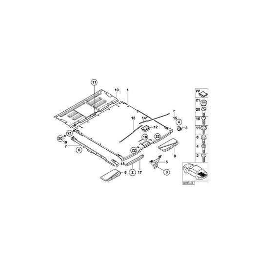 Genuine BMW 51477009171 E39 Front Loading Floor Roller (Inc. 530i, 525d & 528i) | ML Performance UK Car Parts