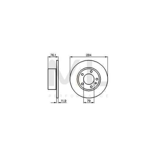 BOSCH 0 986 478 037 Brake Disc for BMW 5 Saloon (E28) Solid, Oiled, with bolts/screws | ML Performance Car Parts
