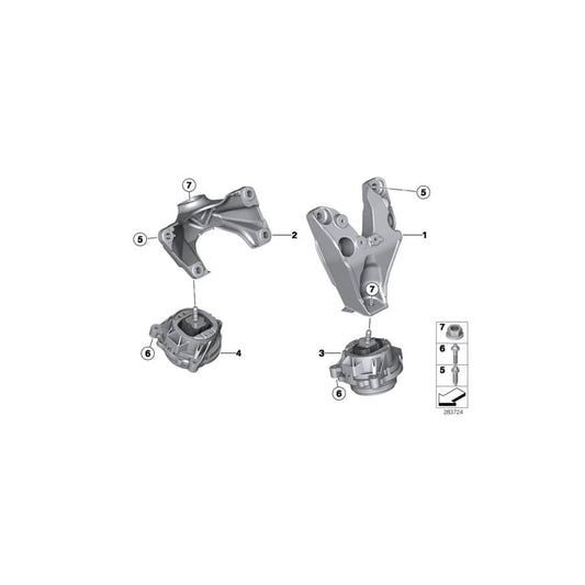 Genuine BMW 22116864719 F32 F25 F26 Engine Supporting Bracket, Left (Inc. 335iX & X3) | ML Performance UK Car Parts