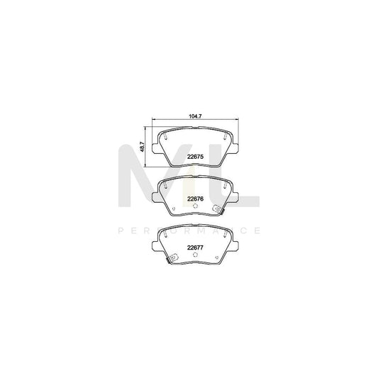 Hella 8DB 355 037-891 Brake Pad Set Incl. Wear Warning Contact, With Accessories | ML Performance Car Parts