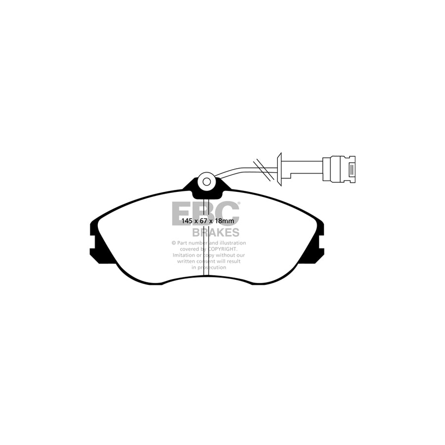 EBC DP4711R Audi B3 C4 Yellowstuff Front Brake Pads - Girling/TRW Caliper (Inc. 80, 200, Cabriolet, S2, S4) 2 | ML Performance UK Car Parts