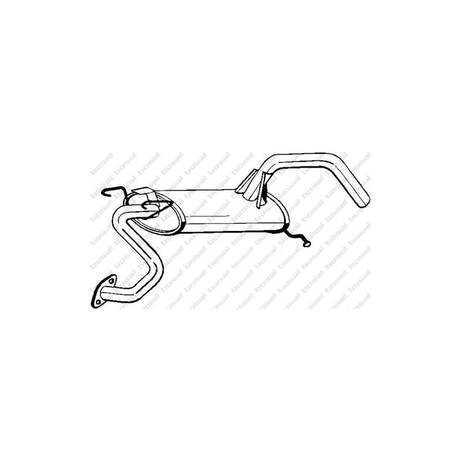 Bosal 171-279 Rear Silencer For Mazda 323 Ii Saloon (Bd)